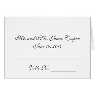 Cartes d'endroit de mariage