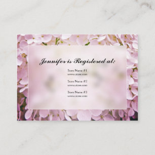 Cartes d'enregistrement du Baby shower Hydrangea