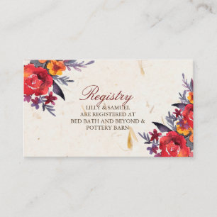 Cartes d'enregistrement Mariage d'automne Essence