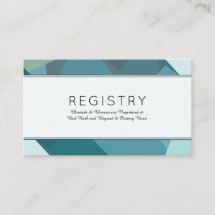 Cartes d'enregistrement turquoises modernes et