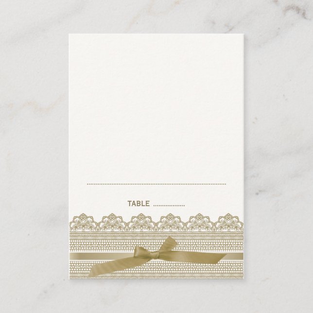 Cartes dentelle et ruban (Devant)