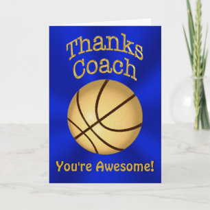 Cartes d'entraîneurs de basket-ball personnalisées