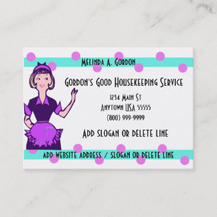 Cartes d'entreprise de services de domestique et