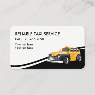 Cartes d'entreprise de services de taxi