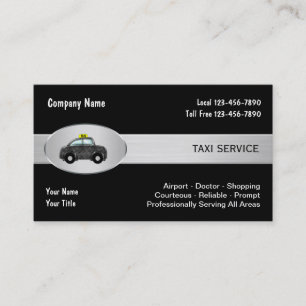 Cartes d'entreprise de services de taxi