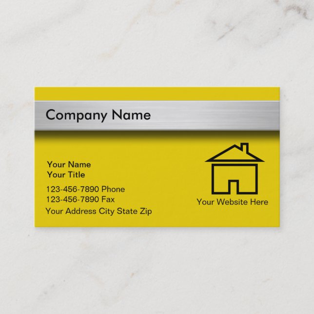 Cartes d'entreprise immobilière (Devant)