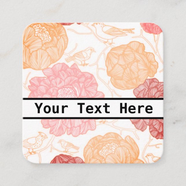 Cartes d'entreprise/profil florales (Devant)