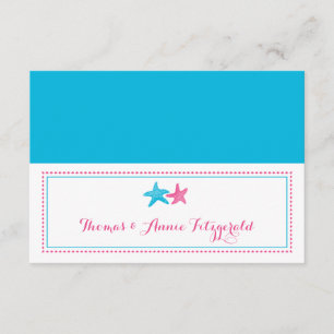 Cartes d'escorte de mariage d'étoiles de mer