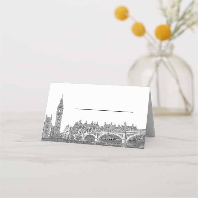 Cartes d'escorte do-it-yourself BG Londres Skyline (Devant)