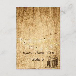 Cartes d'escorte - Mariage campagnard avec bottes 