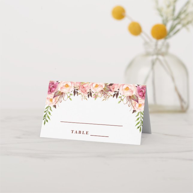 Cartes d'escorte Mariage de Burgundy Marsala (Devant)