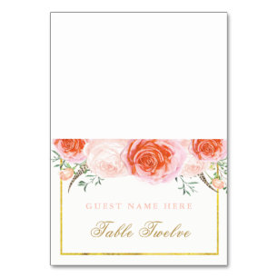 Cartes d'escorte romantiques et corail rose