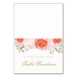 Cartes d'escorte romantiques et corail rose