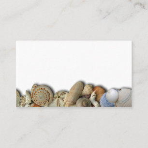 Cartes d'escorte vides des coquillages