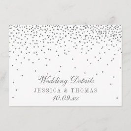 Cartes Détaillées du Mariage vintage Glam Silver C
