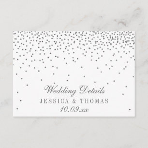 Cartes Détaillées du Mariage vintage Glam Silver C