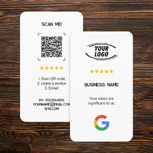 Cartes d'évaluation personnalisées Google