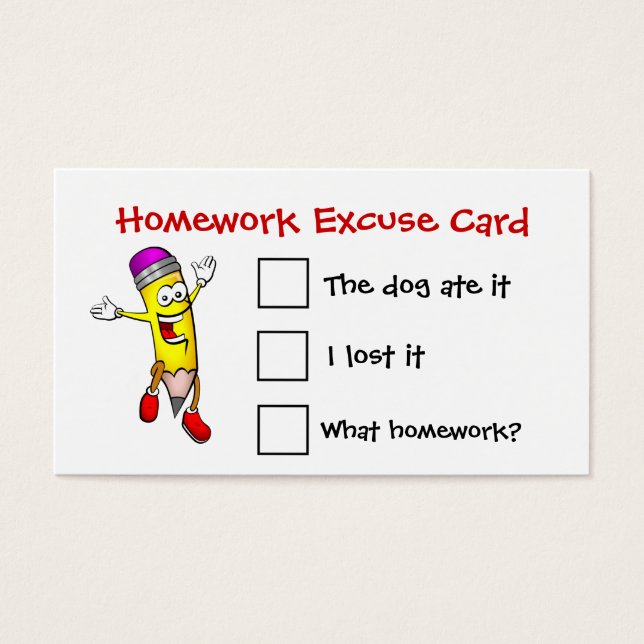 Cartes d'excuses Animées au crayon (Devant)