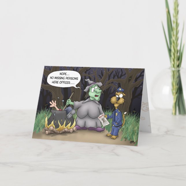 Cartes d'Halloween drôles : Personnes disparues (Devant)