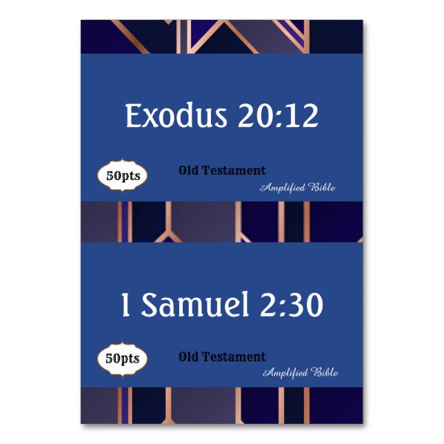 Cartes d'honneur (Dos)