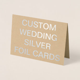 Cartes d'huile d'argent personnalisées de mariage 