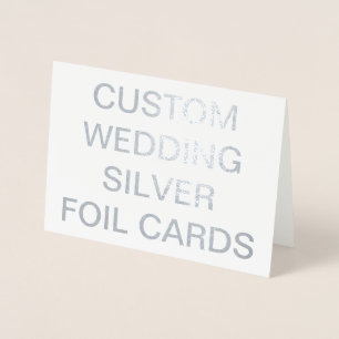 Cartes d'huile d'argent personnalisées de mariage 