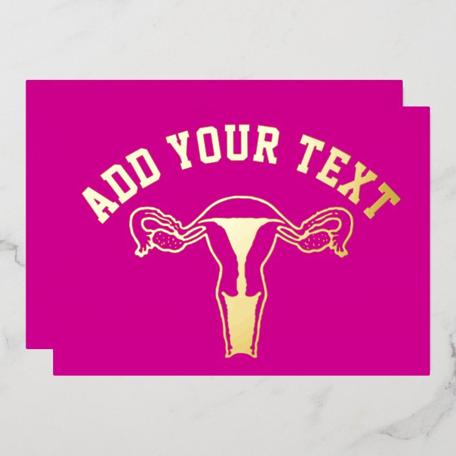 Cartes d'huile or Uterus Graphic (Recto/Verso)