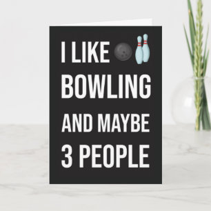 Cartes d'humor de quilles à bol Bowling Sport Humo