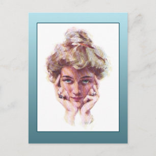Cartes d'illustration vintage Gibson Style Girl
