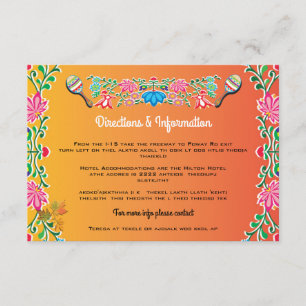 Cartes d'information de mariage Mexican Fiesta