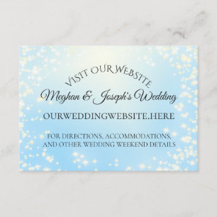 Cartes d'information Mariage Starry Sky Sparkle