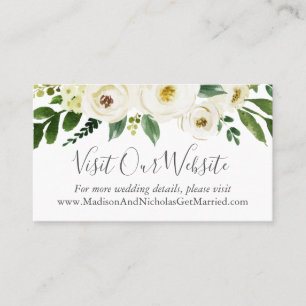 Cartes d'insertion de site Web de mariage de vert