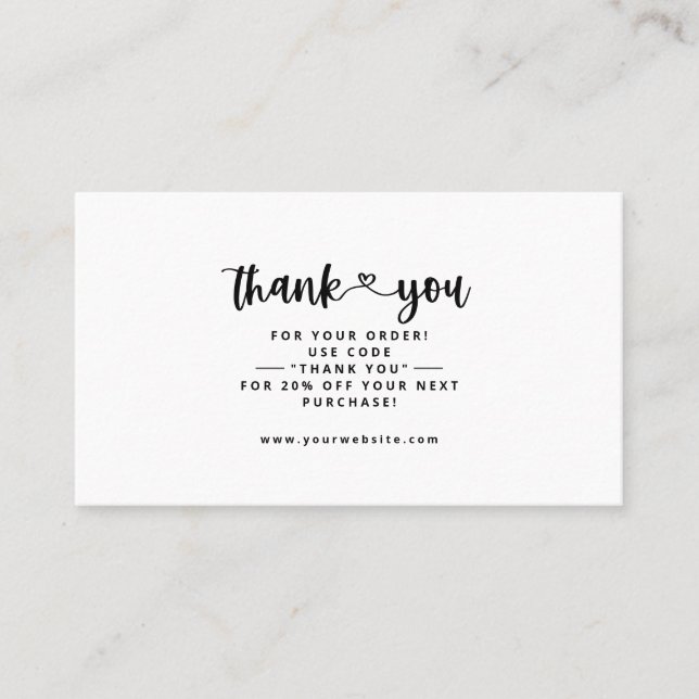 Cartes d'insertion du Merci Merci Carte de visite (Devant)