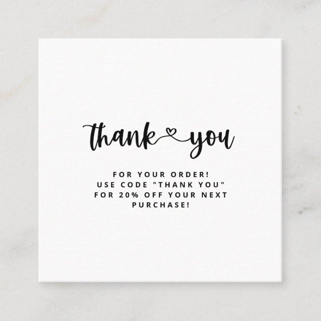 Cartes d'insertion du Merci Merci Carte de visite (Devant)