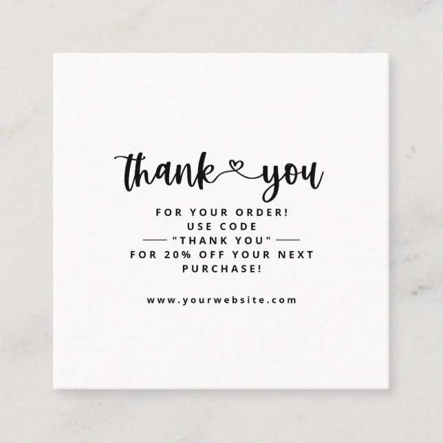 Cartes d'insertion du Merci Merci Carte de visite (Devant)