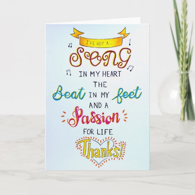Cartes d'inspiration et de motivation : Chanter Me (Devant)