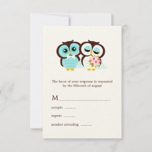 Cartes d'intervention du mariage Owls