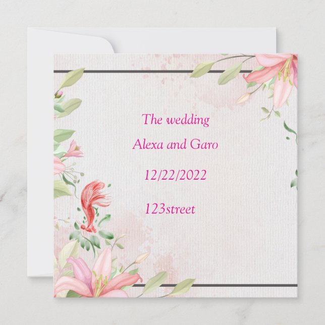 Cartes d'invitation (Devant)