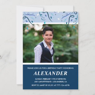 Cartes d'invitation 17ème anniversaire homme Photo