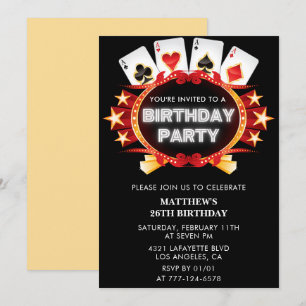Cartes d'invitation 26ème anniversaire Casino Vega