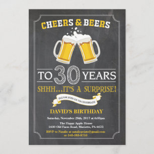 Cartes d'invitation 30e anniversaire