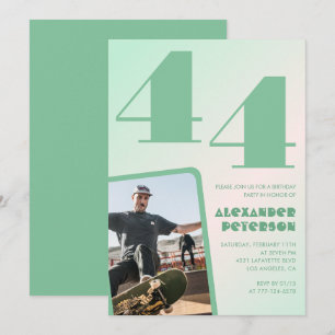 Cartes d'invitation 44e anniversaire garçon dégrad