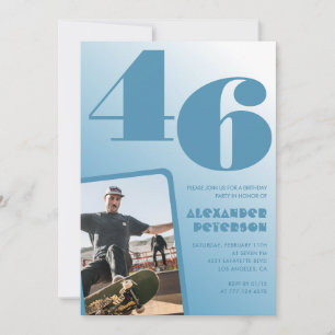 Cartes d'invitation 46ème anniversaire homme dégra