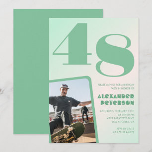 Cartes d'invitation 48ème anniversaire garçon phot