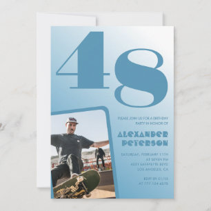 Cartes d'invitation 48ème anniversaire homme dégra