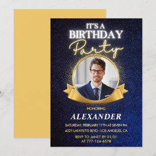 Cartes d'invitation 48ème anniversaire homme Éléga