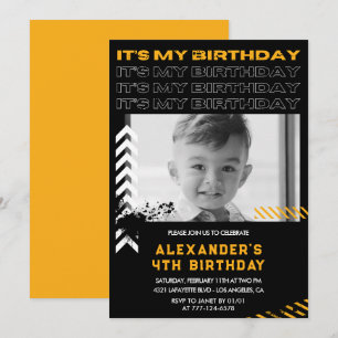 Cartes d'invitation 4ème anniversaire garçon Photo