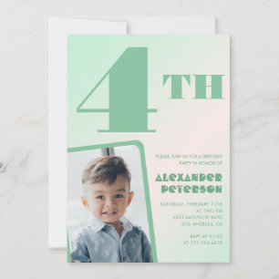 Cartes d'invitation 4ème anniversaire garçon photo