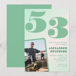 Cartes d'invitation 53e anniversaire garçon dégrad