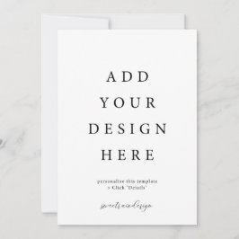 Cartes d'invitation 5x7" avec enveloppes